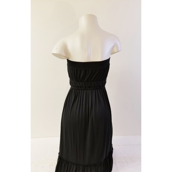 Ruffled Tube Dress Carel by Indie Soul Black LBD S - Picture 7 of 7